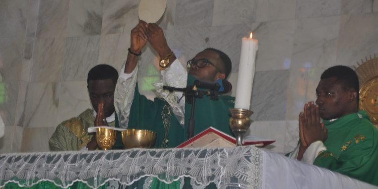 Joy as Ideani Catholic community receives their newly ordained indigenous priest Fr Michael Okosa, gifted him with car