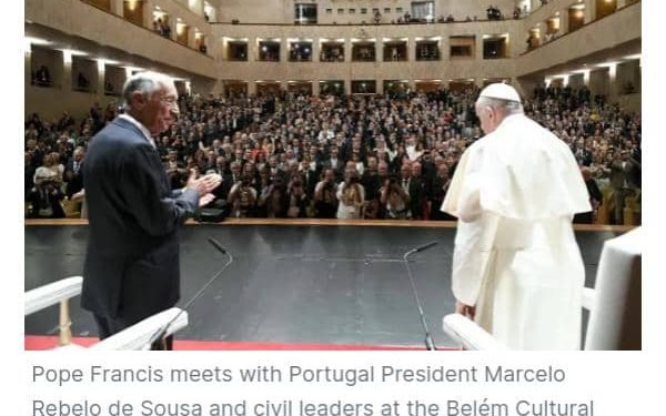 World Youth Day 2023:Pope Francis arrives Lisbon,urges promotion of peace,families and environment