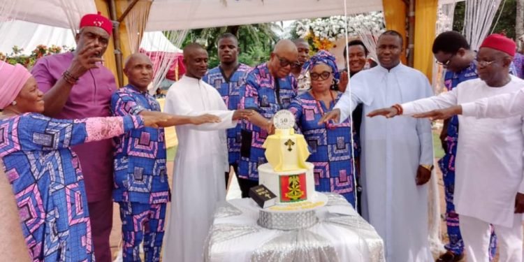 Ogidi Catholic Community Celebrates Priestly Anniversary Of Emekekwue As He Marks Golden Jubilee