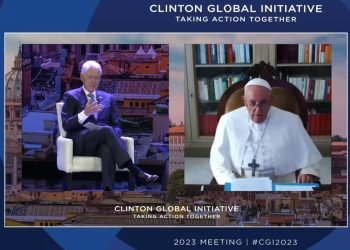 Pope Francis Delivers Message of Global Unity and Peace in Video Conference with Bill Clinton at Clinton Foundation Event