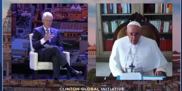 Pope Francis Delivers Message of Global Unity and Peace in Video Conference with Bill Clinton at Clinton Foundation Event