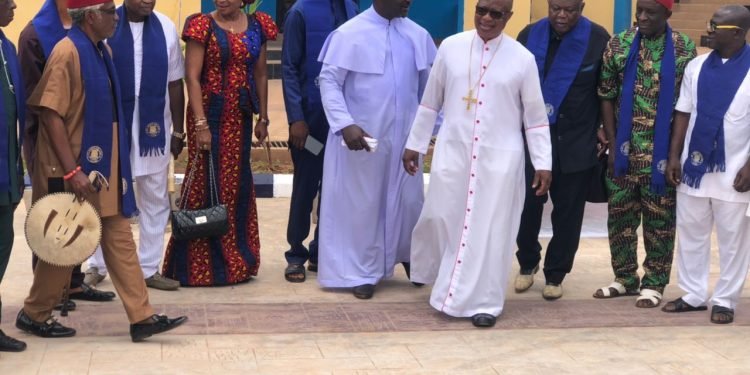 Archbishop Valerian Okeke Blesses and Commissions 1200 Capacity Hostel Block at St John Technical College Alor