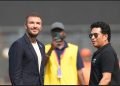 David Beckham makes surprise appearance at Cricket World Cup semi-final in India
