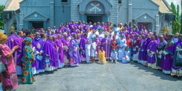 Archbishop Valerian Okeke buries remains of late Sir Samuel Obidile-“he was a trusted officer of the Archdiocesan Secretariat” – Bishop Isizoh