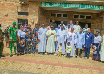 Archbishop Valerian Okeke visits hospitals, prays for the sick, and doles out millions of naira to settle hospital bills