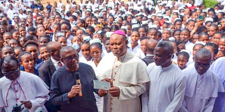 Peter Obi Donates ₦20 Million During Visit to Our Lady of Lourdes Hospital Ihiala