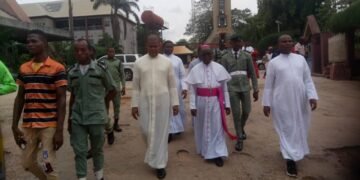 Pastoral visit: Archbishop Val Okeke, Ebonyi Catholic community in Anambra host Bishop Peter Chukwu