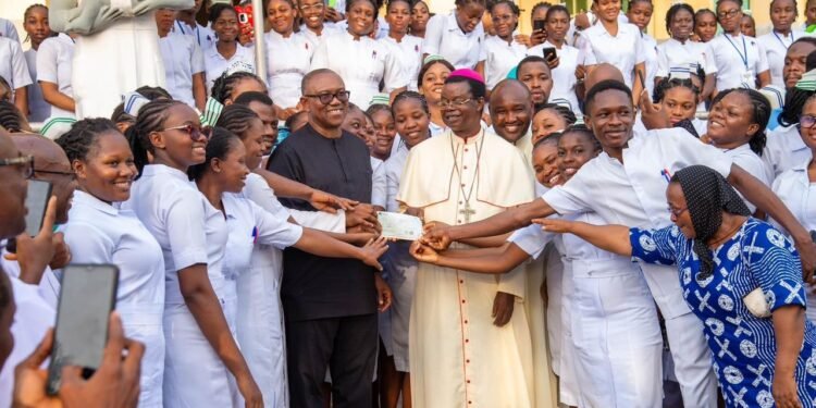 Bishop Ezeokafor Welcomes Peter Obi, Commends His Contributions to Education and Health