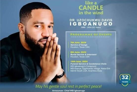 Popular Anambra Industrialist, IKB Igboanugo, Loses Son in Car Crash