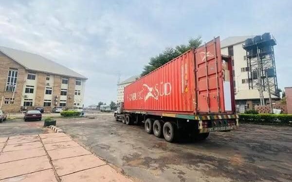 Archdiocese of Onitsha takes delivery of 40ft container loaded with medical equipments,donated by a philanthropist