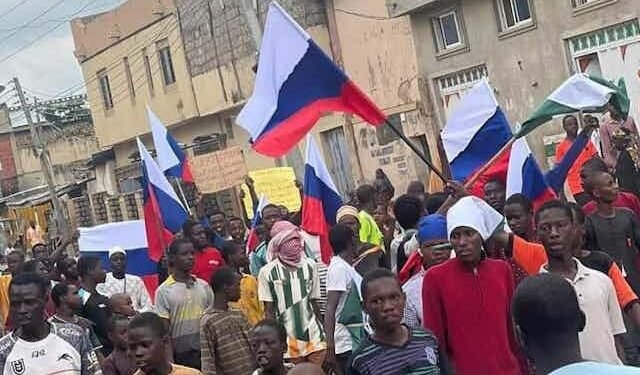 THE RUSSIAN FLAG IN THE NORTHERN PART OF NIGERIA