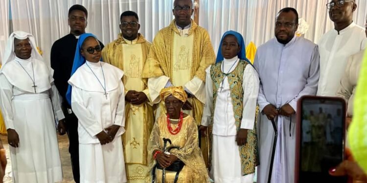 Archbishop Okeke felicitates Centenarian on 100th birthday