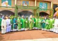 Double celebration at St Jude Parish Fegge,Onitsha,as parishioners host Archbishop Okeke on his 71st birthday and pastoral visit