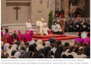 Pope Francis calls on consecrated religious to be ‘bearers of light’ amid modern challenges