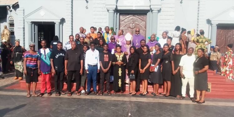 Archbishop Okeke celebrates Requiem Mass for his late driver,Mr Cornelius Onwe