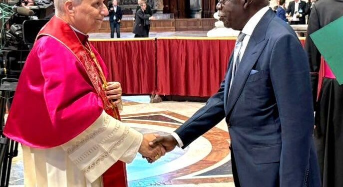Tinubu Meets Pope Leo XIV After Historic Inauguration Mass in Rome