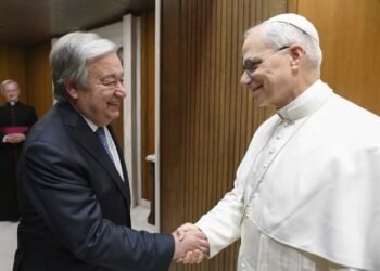Pope Leo XIV Welcomes UN Secretary-General António Guterres to the Vatican