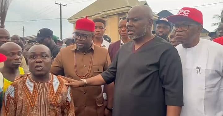 Ukachukwu visits Amichi accident scene, offers support and promises safer roads