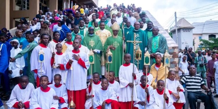 Joy as Archbishop Okeke Pays Pastoral Visit to Holy Spirit Parish, Omagba, Onitsha – 783 Candidates Confirmed
