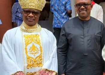 Peter Obi Felicitates Archbishop Valerian Okeke on His 72nd Birthday