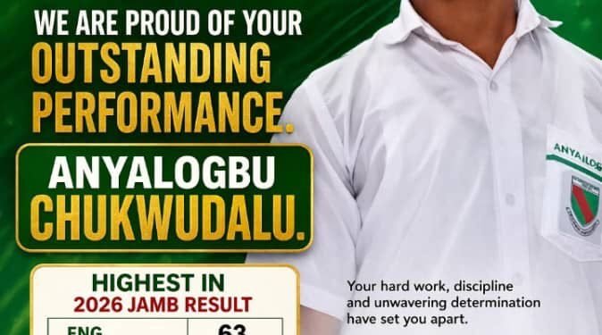 Record-Breaking Excellence at St. Charles College Onitsha as Student Tops 2026 JAMB with 342