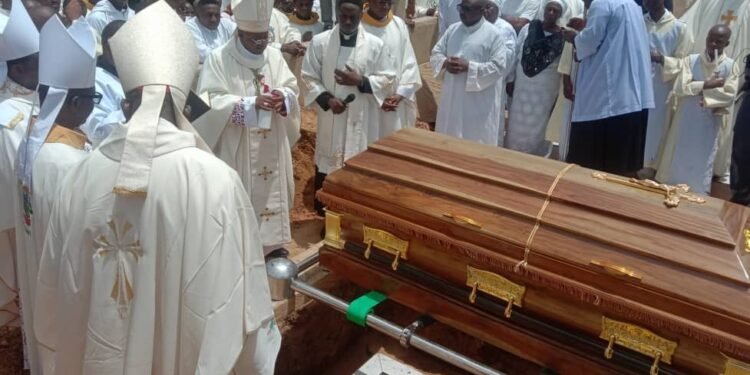 Our hearts are heavy with tears – Bishop Daboh admits, as Fr. Sebastine returns to dust